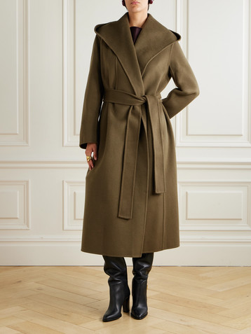 Altuzarra Cole hooded belted wool-blend felt coat