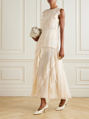 TOVE - Erin gathered silk-crepe maxi dress | Plush
