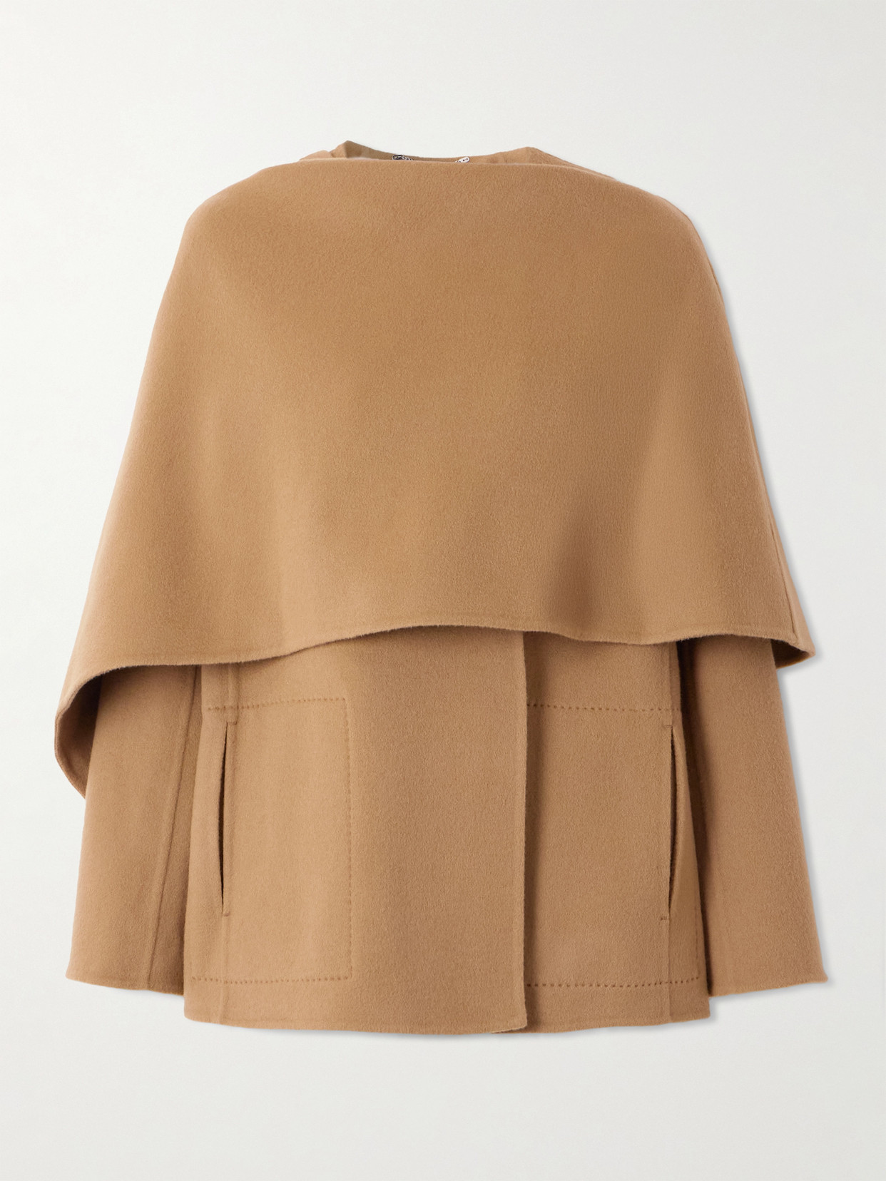 Altuzarra Dak Layered Draped Wool-blend Felt Coat In Brown