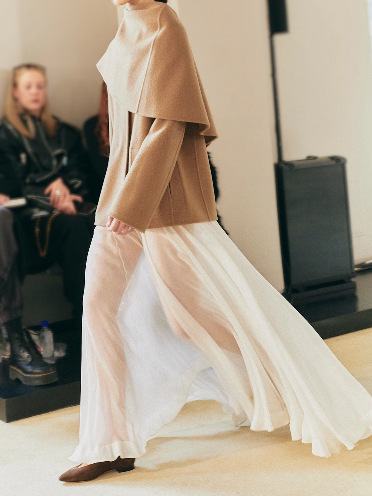 Dak Layered Draped Wool-Blend Felt Coat