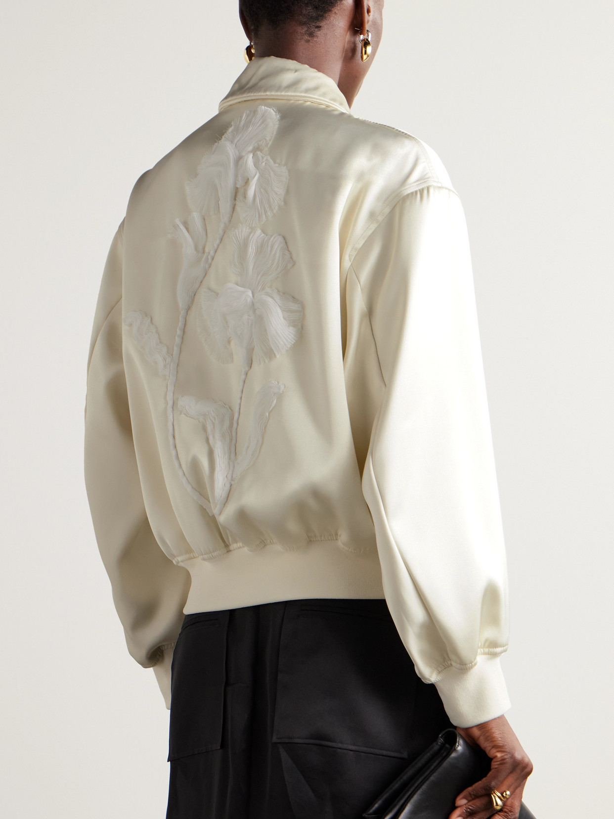 Satin-Twill Bomber Jacket
