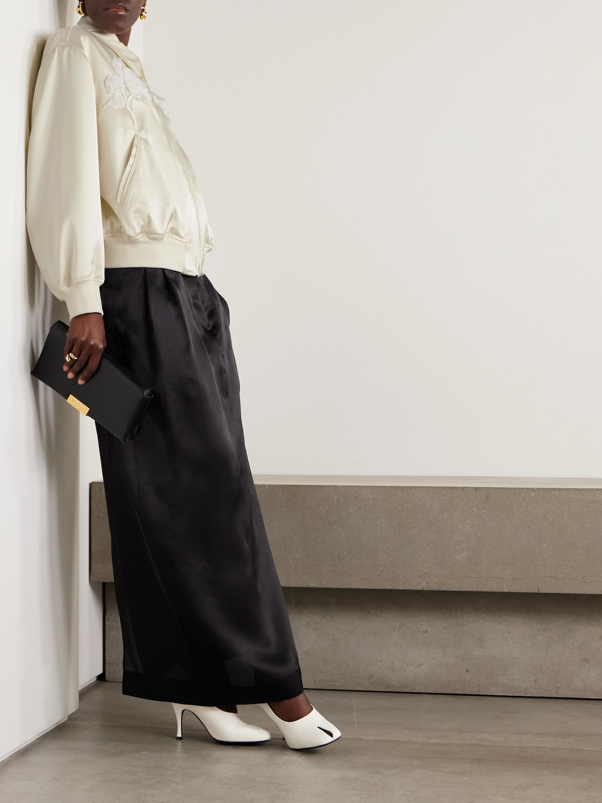 Satin-Twill Bomber Jacket