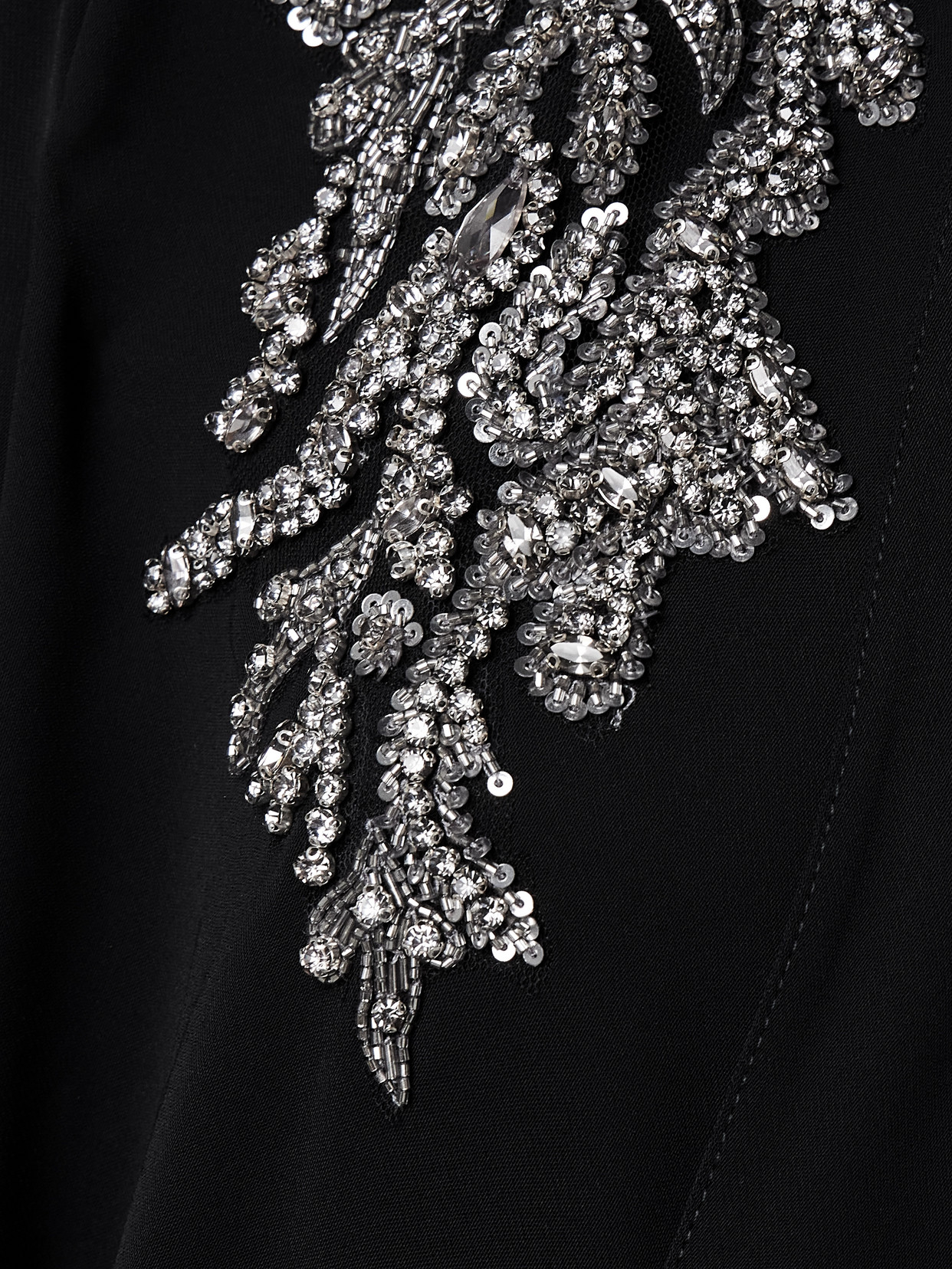 ZUHAIR MURAD BELTED TIE-NECK EMBELLISHED CREPE GOWN