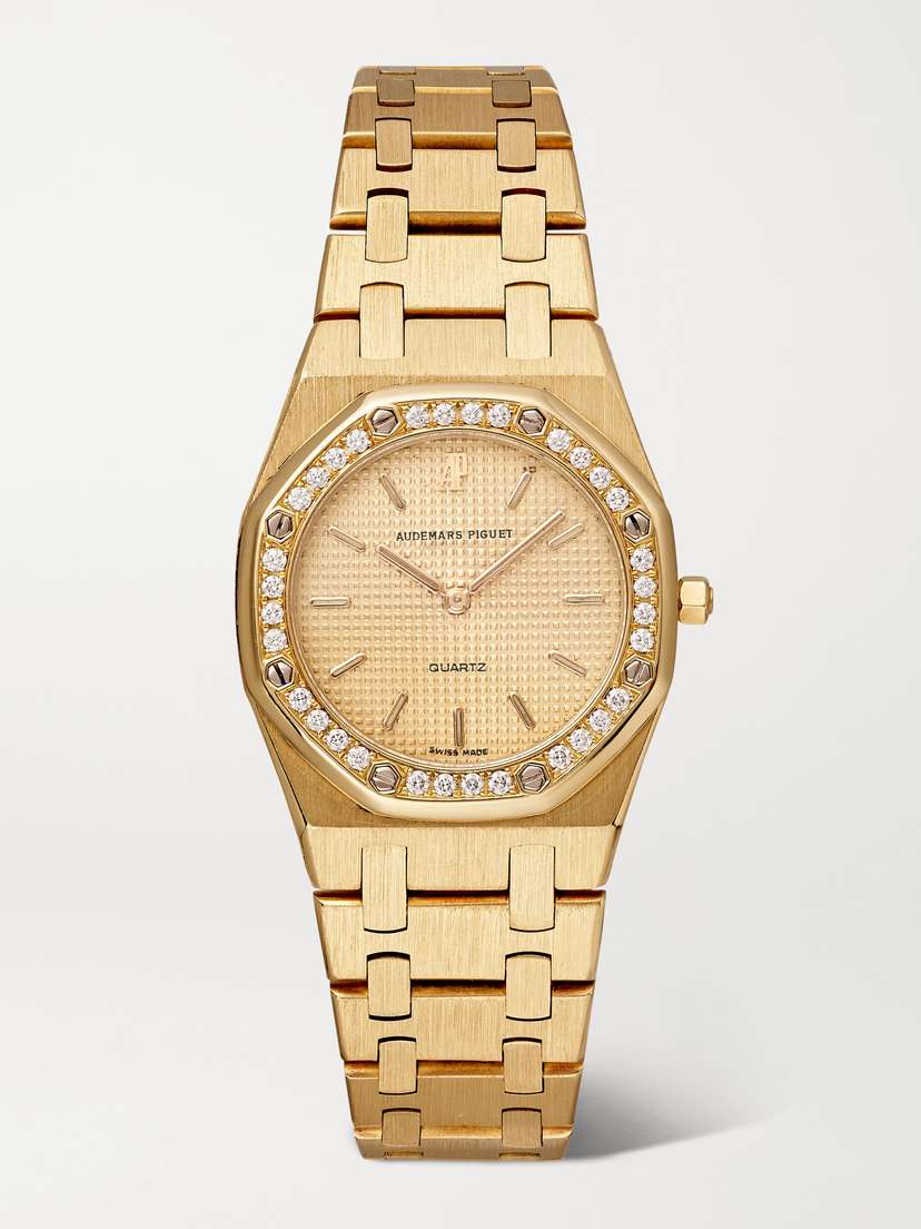 Stephanie Windsor + Audemars Piguet Pre-owned 1985 Royal Oak 30mm 18-karat Gold Diamond Watch, Ref. No. 11753