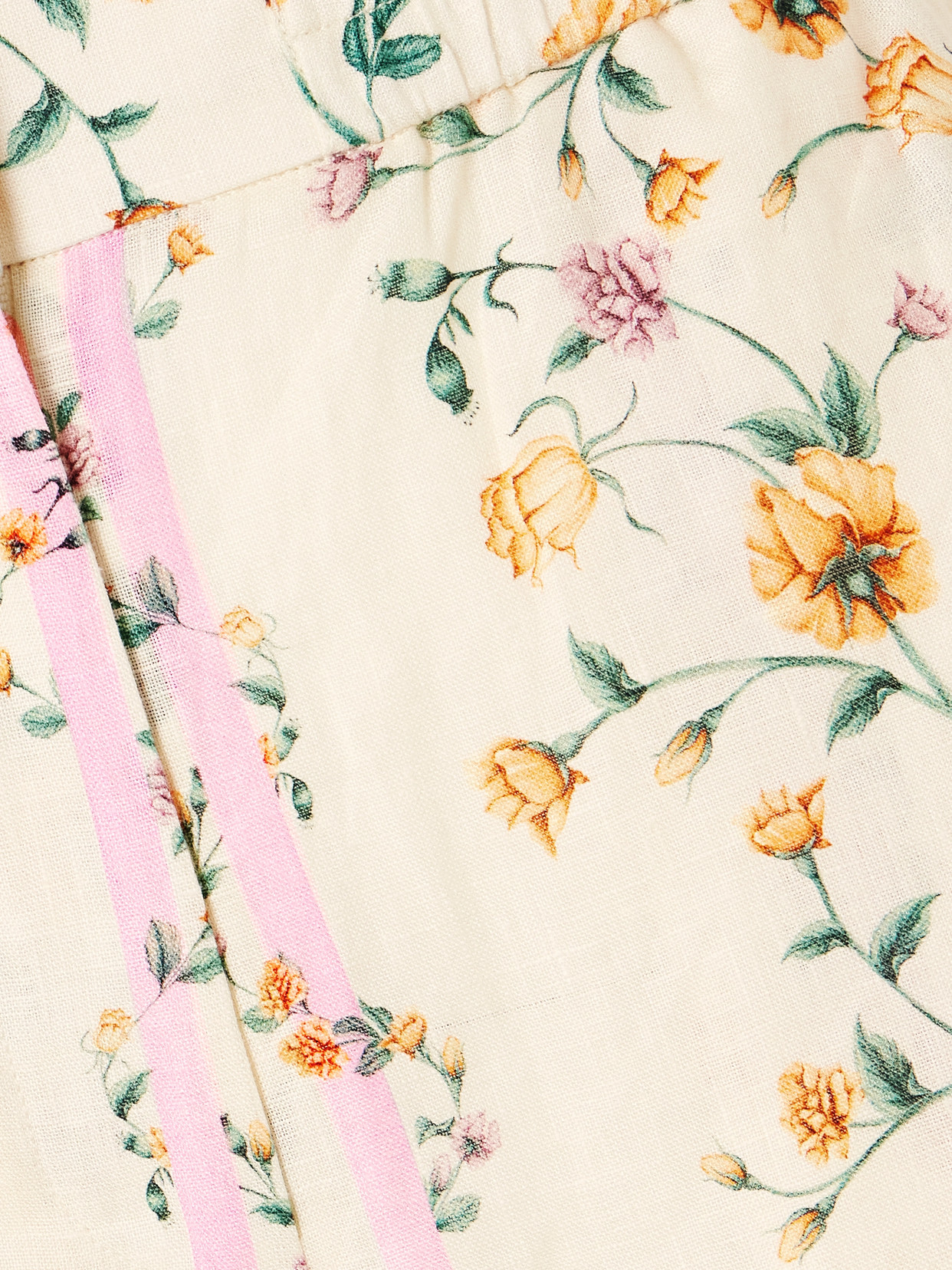 AGUA BY AGUA BENDITA TOTOA CHINESIS FLORAL-PRINT LINEN WIDE-LEG PANTS