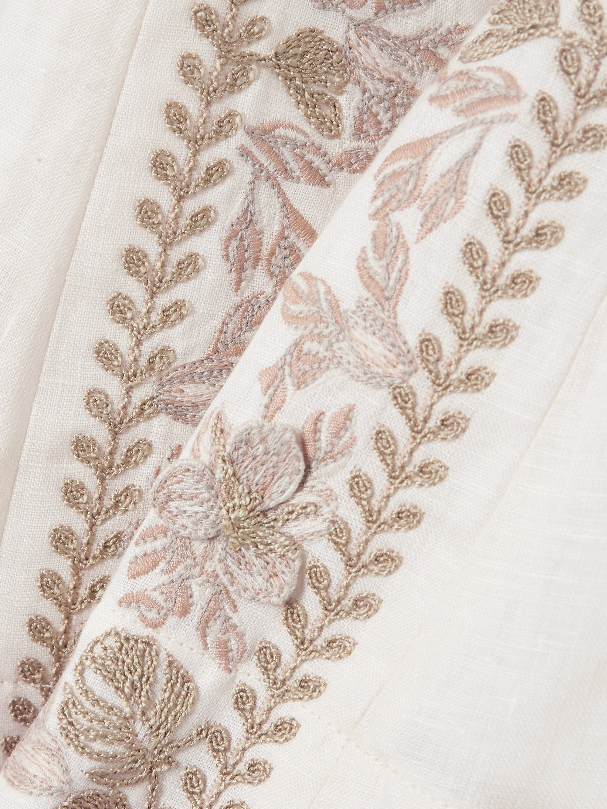 Agua by Agua Bendita Embroidered linen mini dress thumbnail