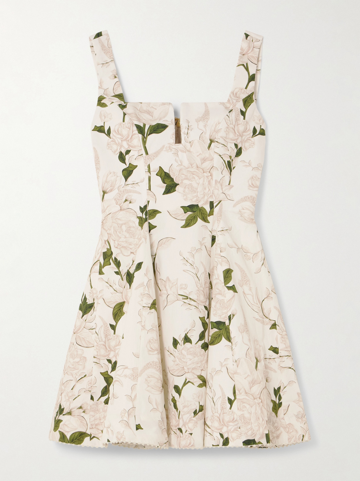 Agua By Agua Bendita Agua Gardenia Printed Cotton Mini Dress In White