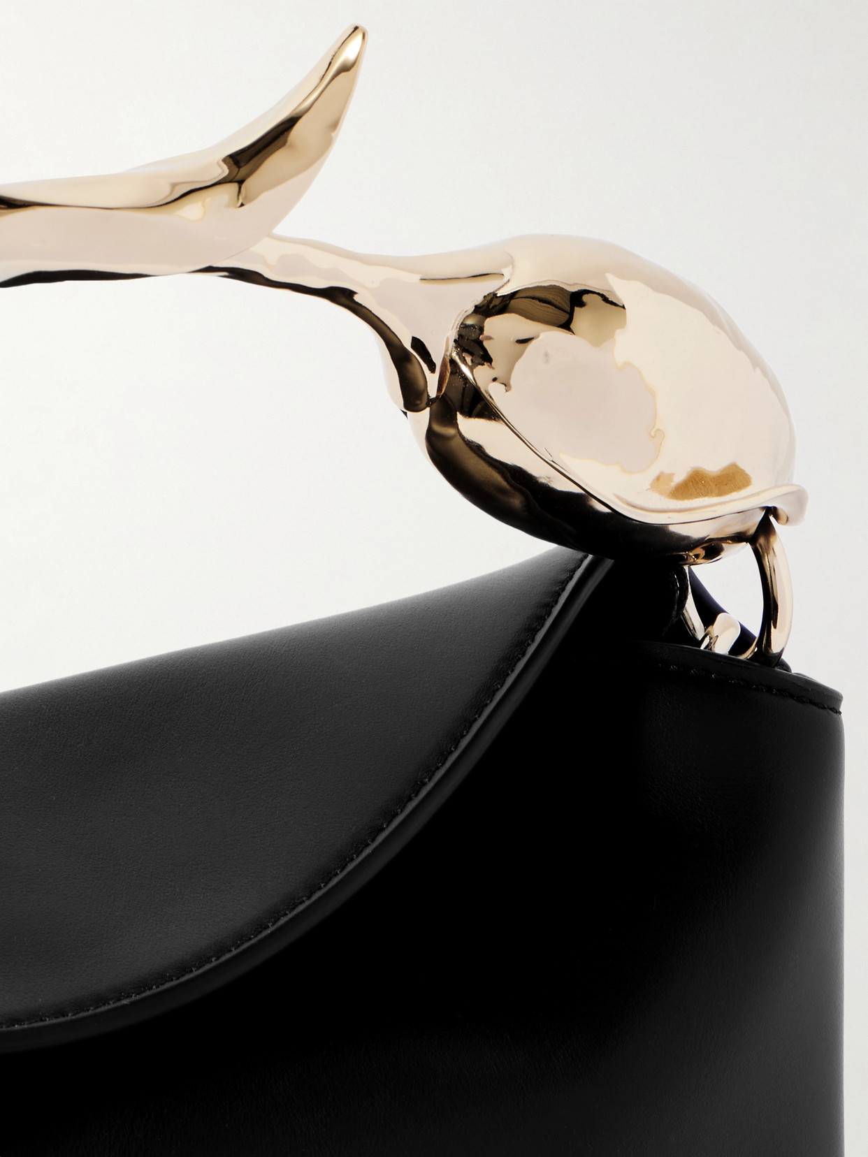 ERDEM BLOOM MIDI LEATHER SHOULDER BAG