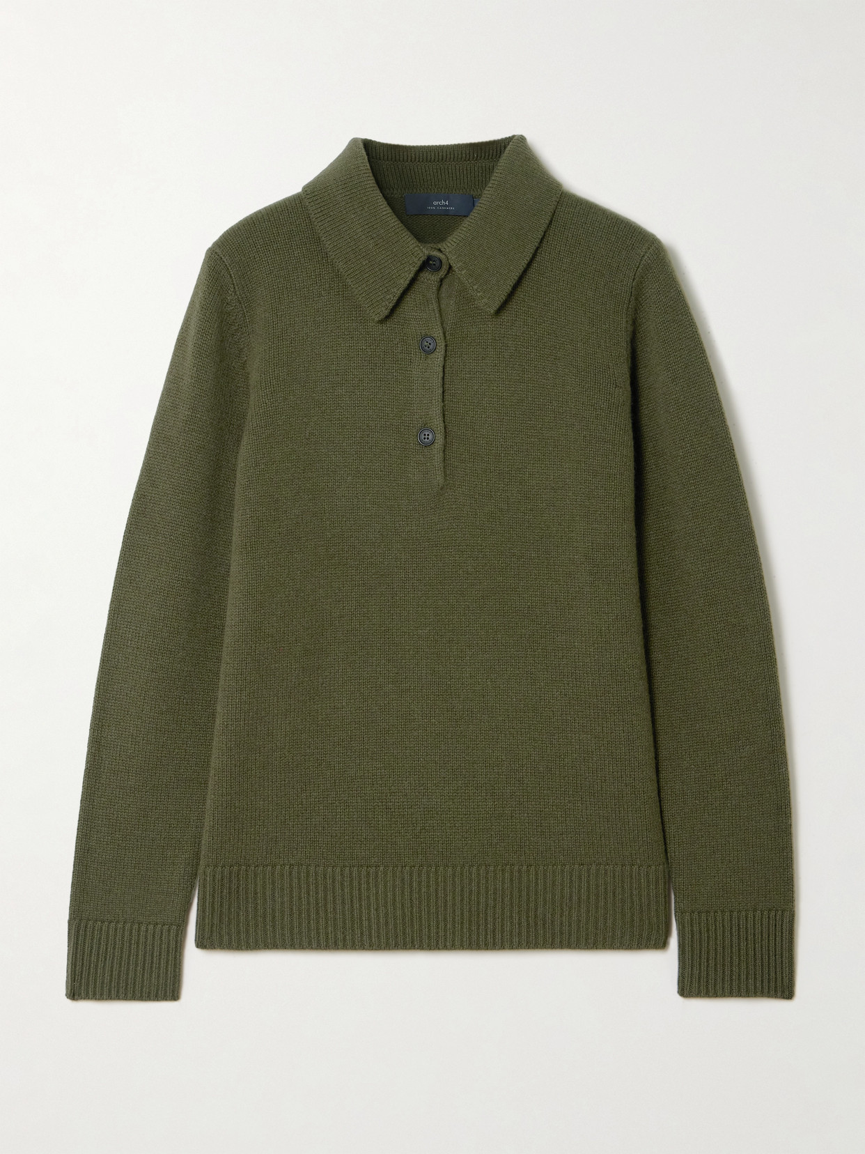 Arch4 Bessi Cashmere Polo Sweater In Green