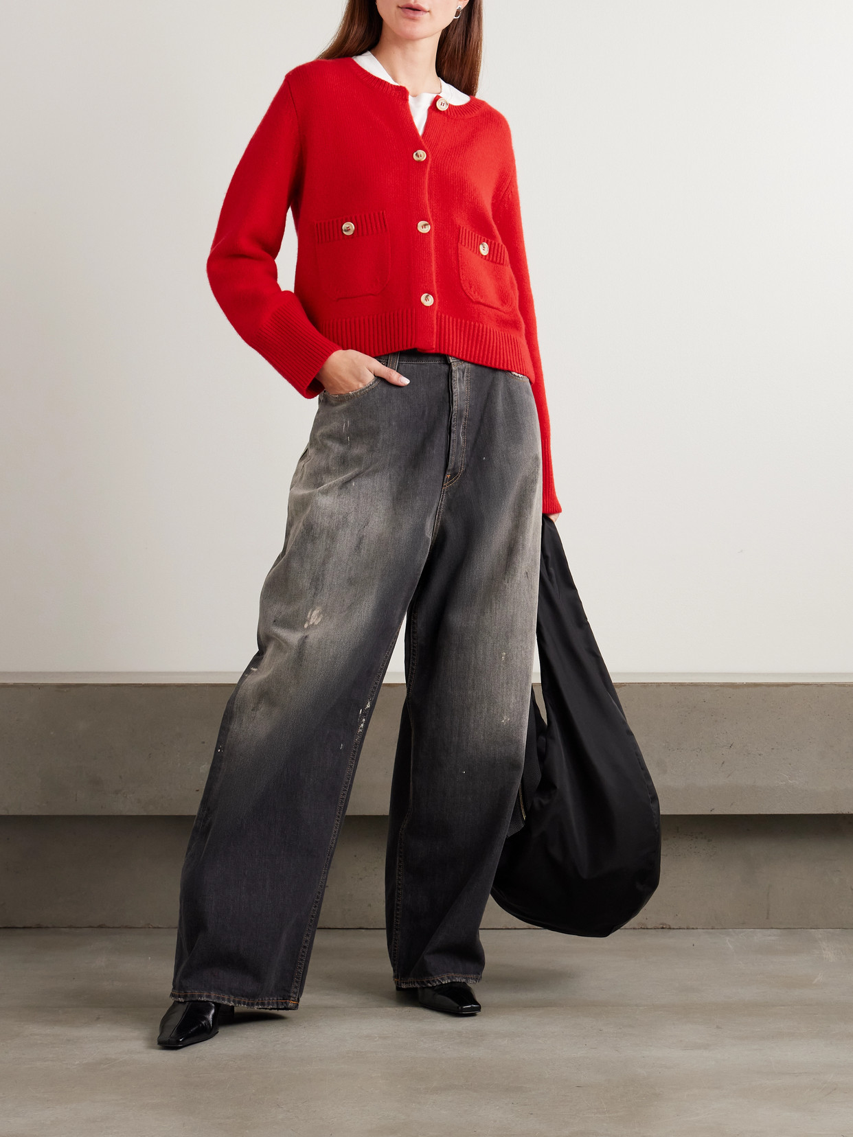 Arch4 Rosanna Cashmere Cardigan In Red