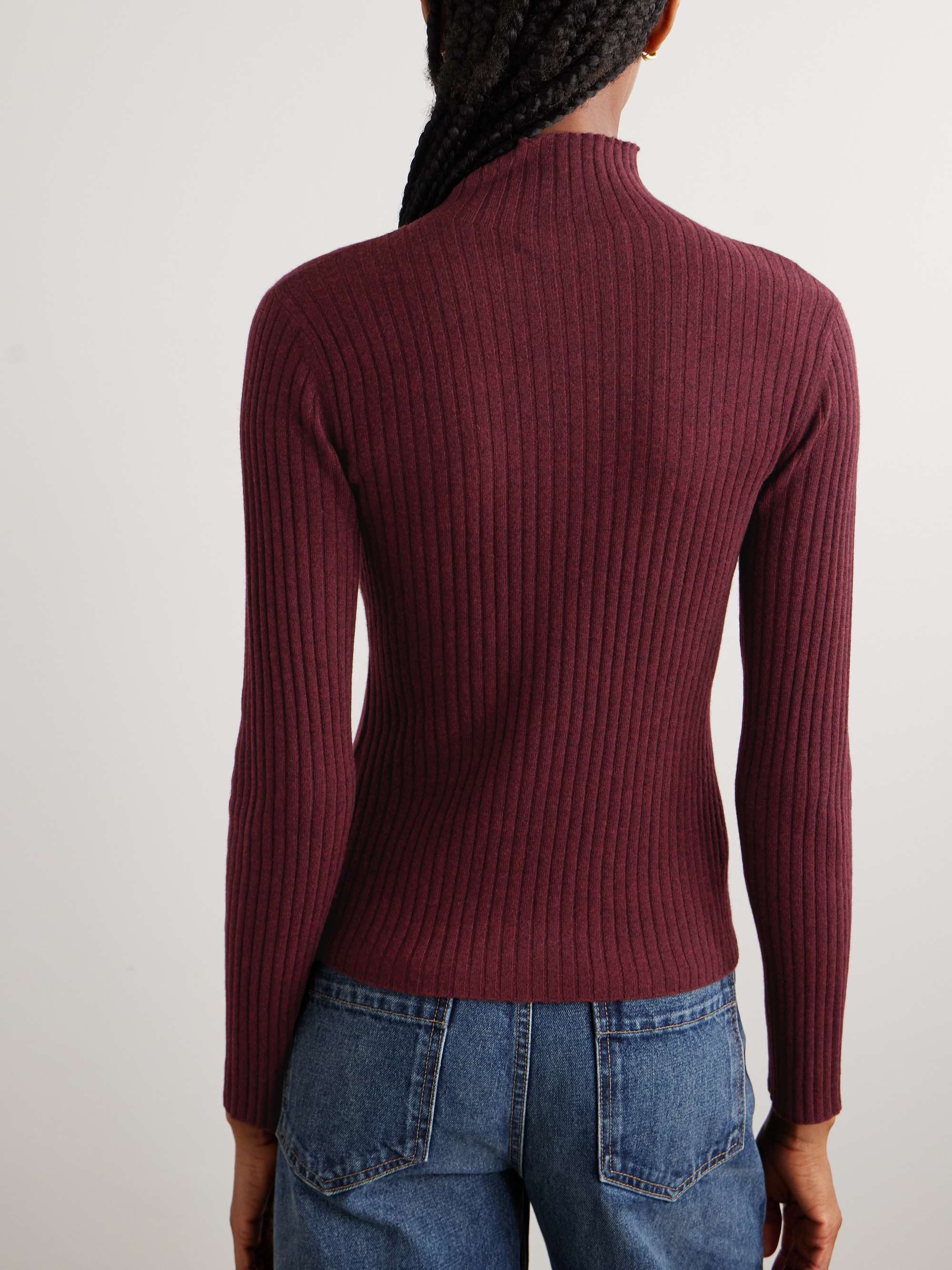 ARCH4 Ariana ribbed organic cashmere turtleneck sweater