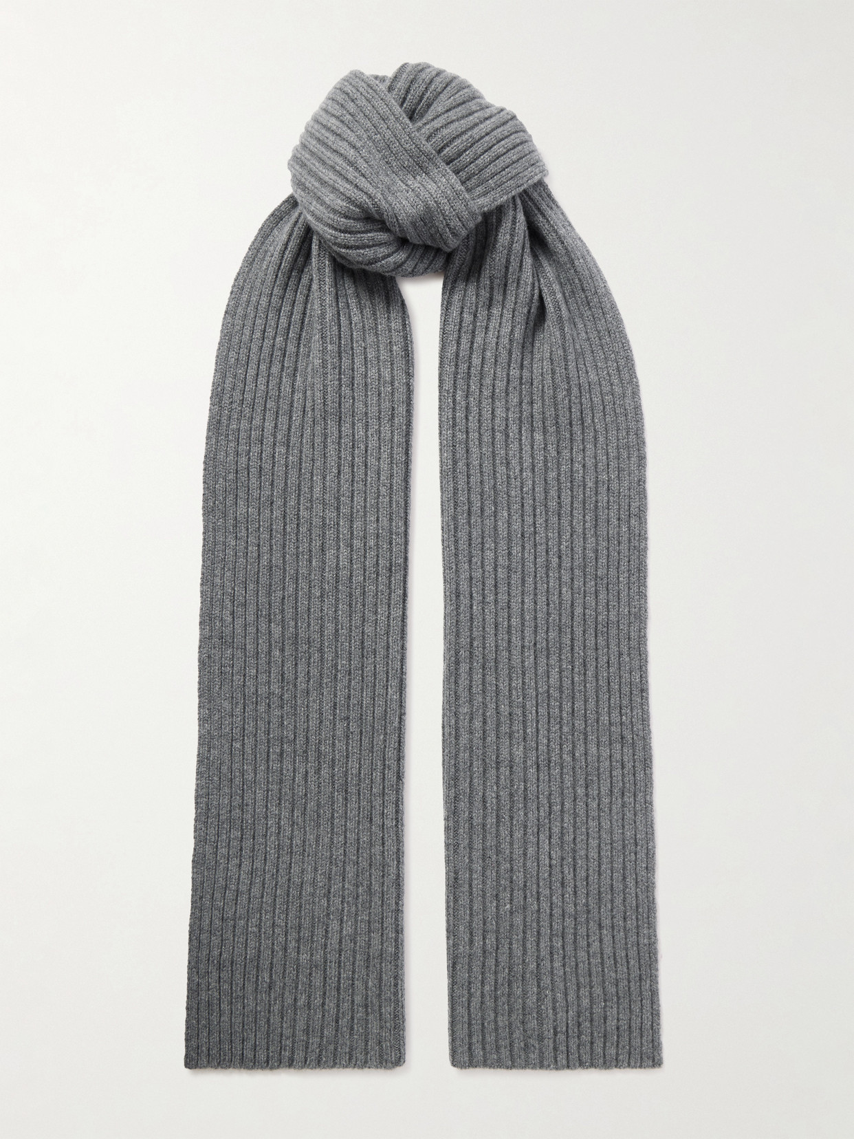 Arch4 Nancy Ribbed Cashmere Scarf In Gray