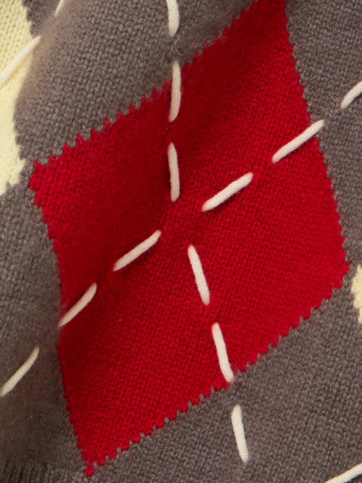Courchevel Embroidered Argyle Cashmere Sweater