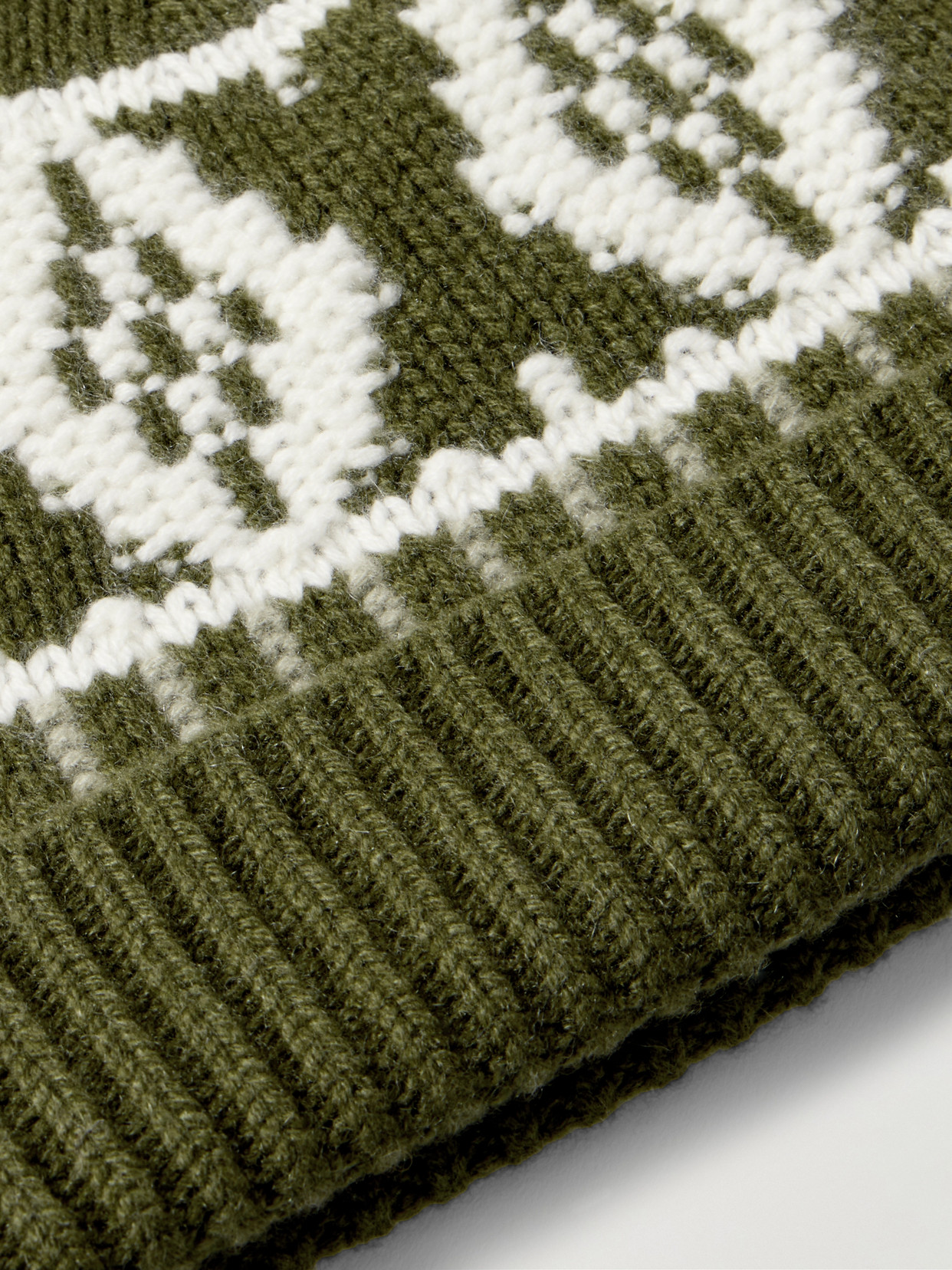 Arch4 Lorenz Fair Isle Cashmere Beanie In Green
