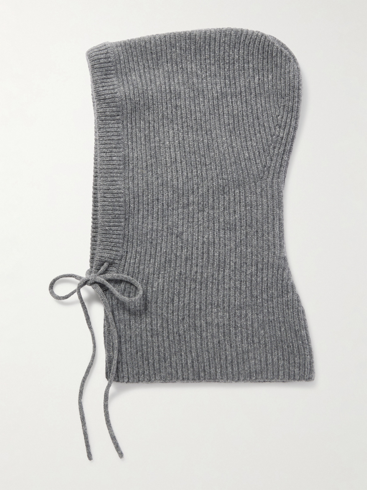 Arch4 Klosters Ribbed Cashmere Balaclava In Gray