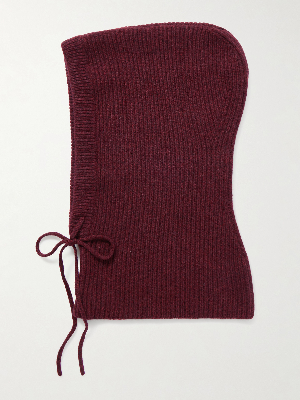 Arch4 Klosters Ribbed Cashmere Balaclava In Brown