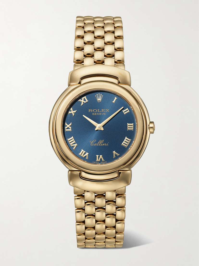 Stephanie Windsor + Rolex Vintage 1991 Cellini 33mm 18-karat Gold Watch, Ref. No. 6622