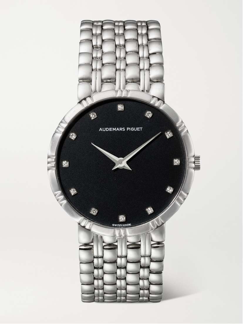 Stephanie Windsor + Audemars Piguet Vintage 1980 Hand-wound 32mm 18-karat White Gold And Diamond Watch, Ref. No. 11752