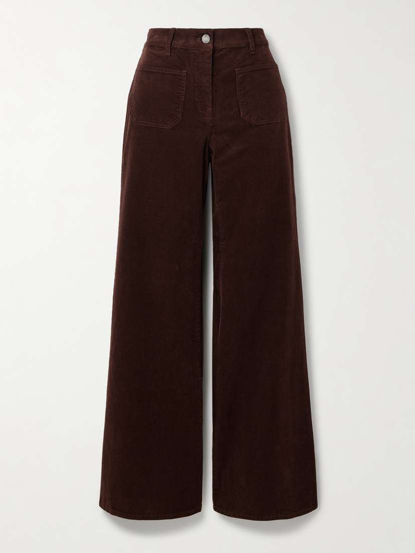 Nili Lotan Florence Cotton-blend Corduroy Flared Pants