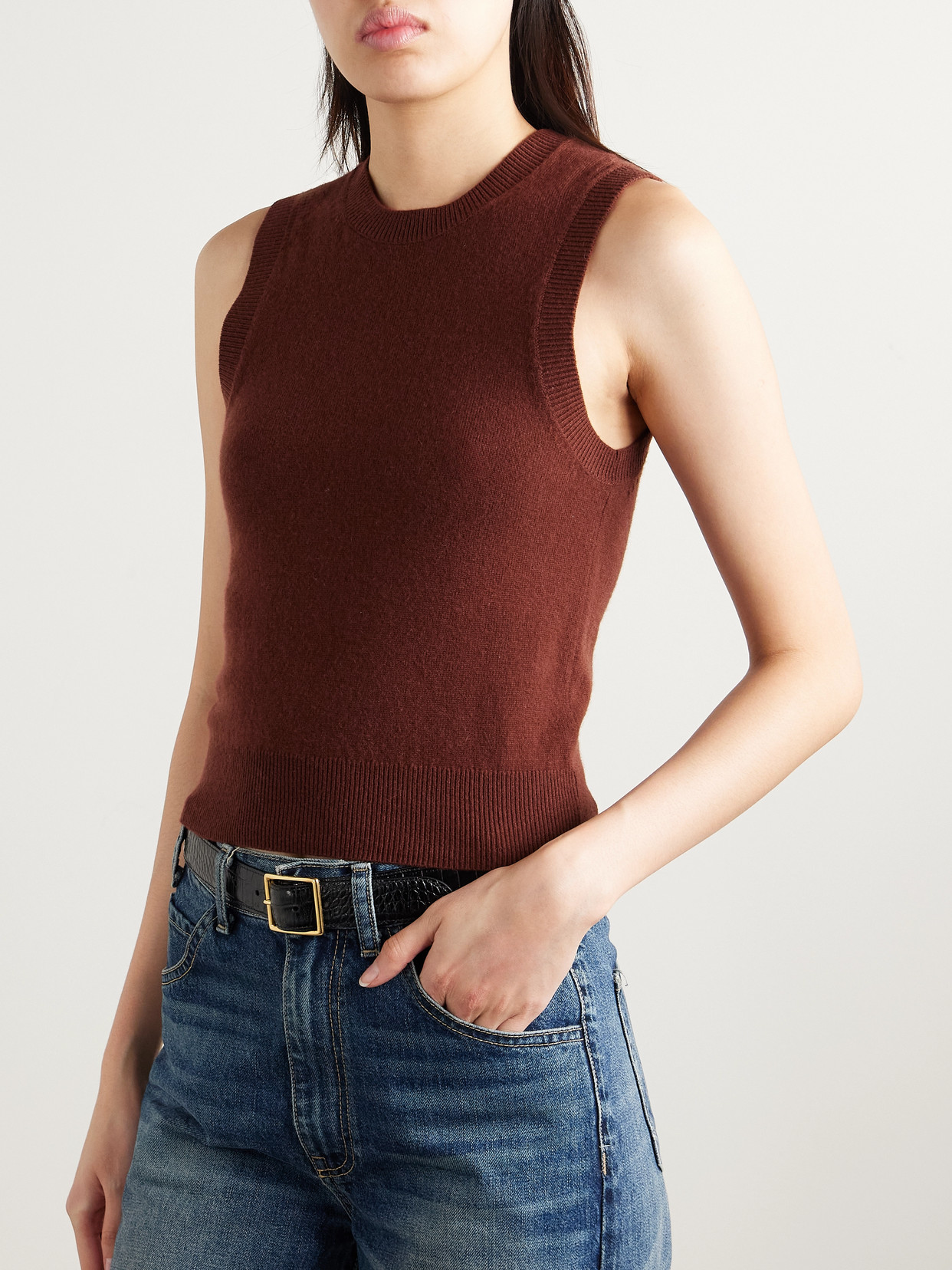 Nili Lotan May Cropped Cashmere Tank