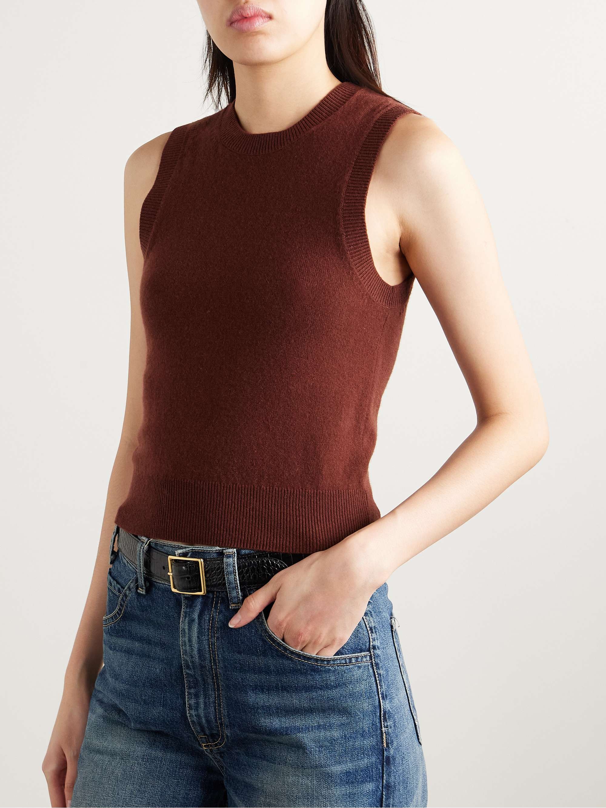 NILI LOTAN May cropped cashmere tank