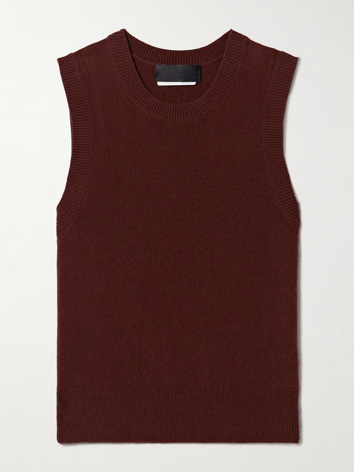 Nili Lotan May Cropped Cashmere Tank In Burgundy