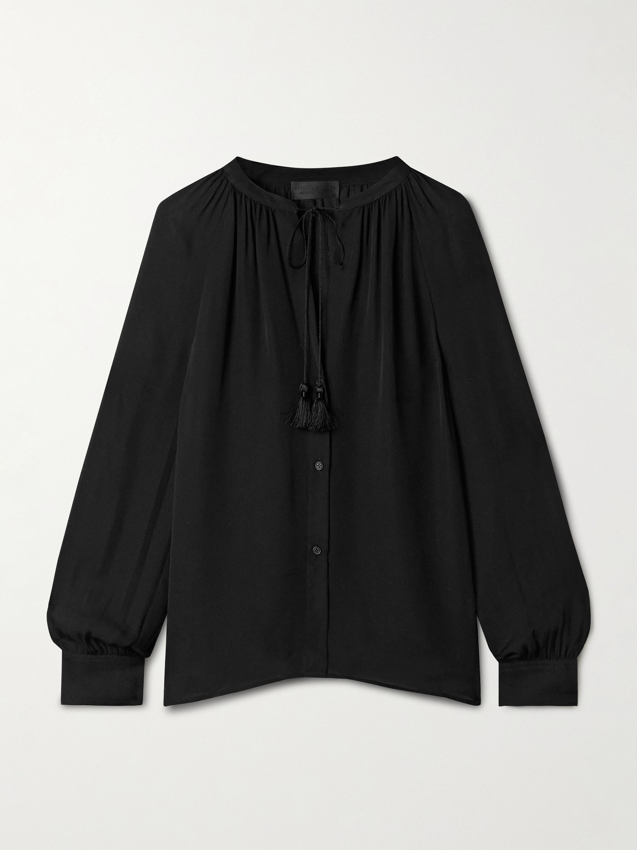 Nili Lotan Lys Tie-neck Silk-chiffon Shirt