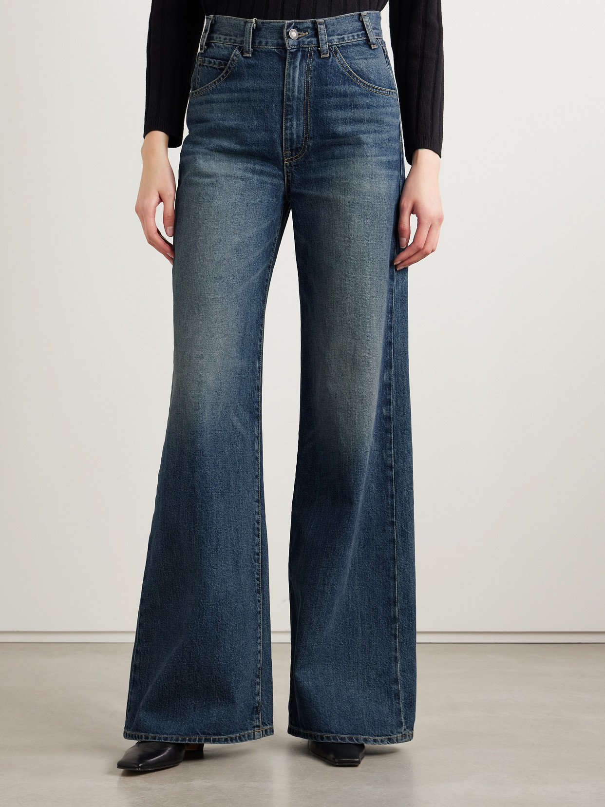 Nili Lotan Salone High-rise Wide-leg Jeans