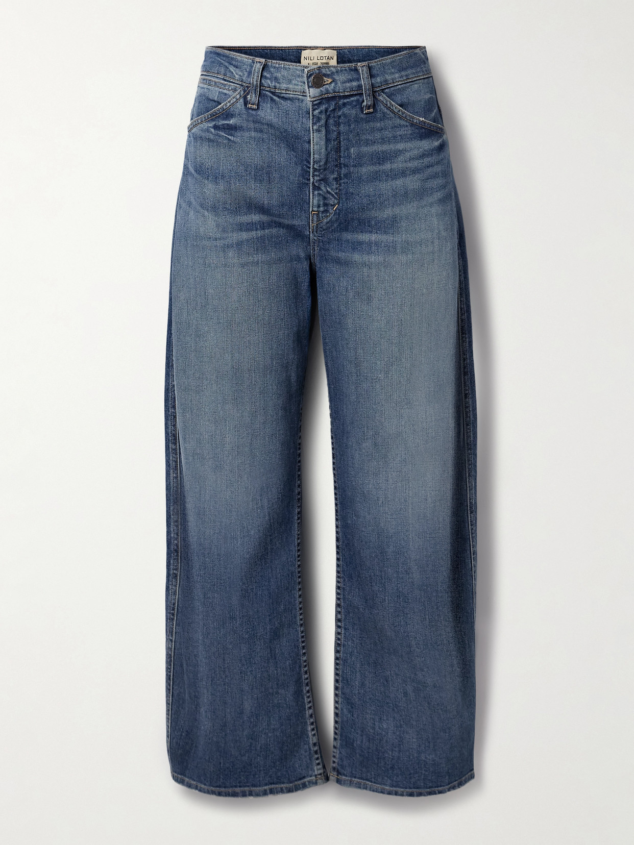 Nili Lotan Tribeca High-rise Tapered Jeans In Blue