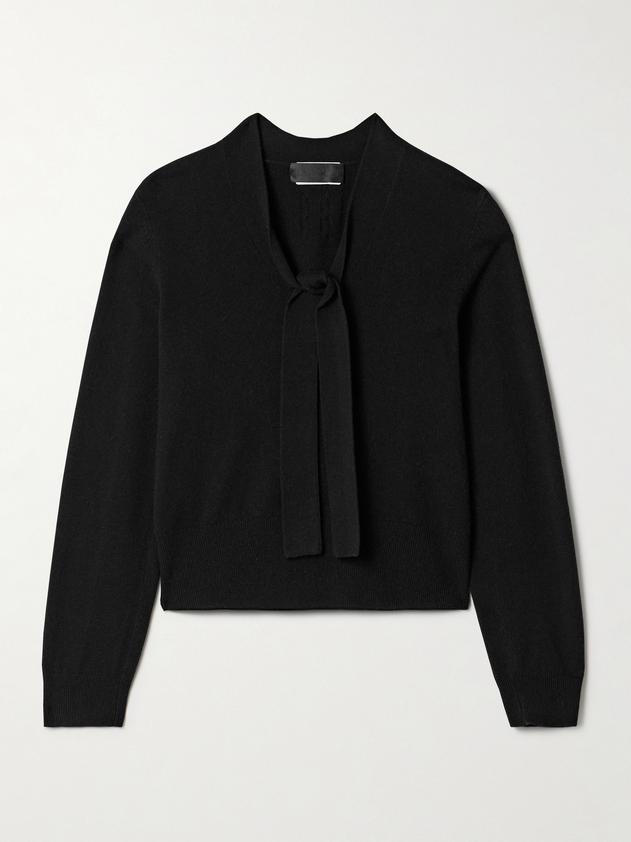 Nili Lotan Genesis Pussy-bow Cashmere Sweater In Black