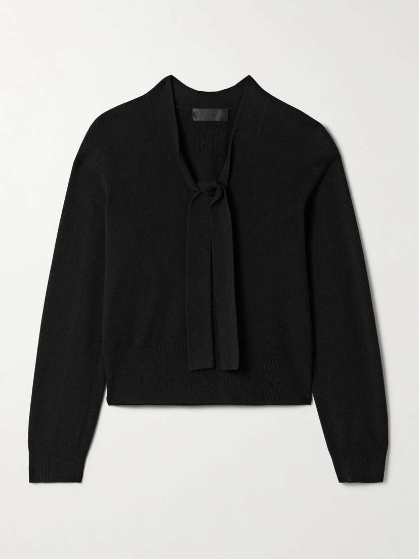 Nili Lotan Genesis Pussy-bow Cashmere Sweater