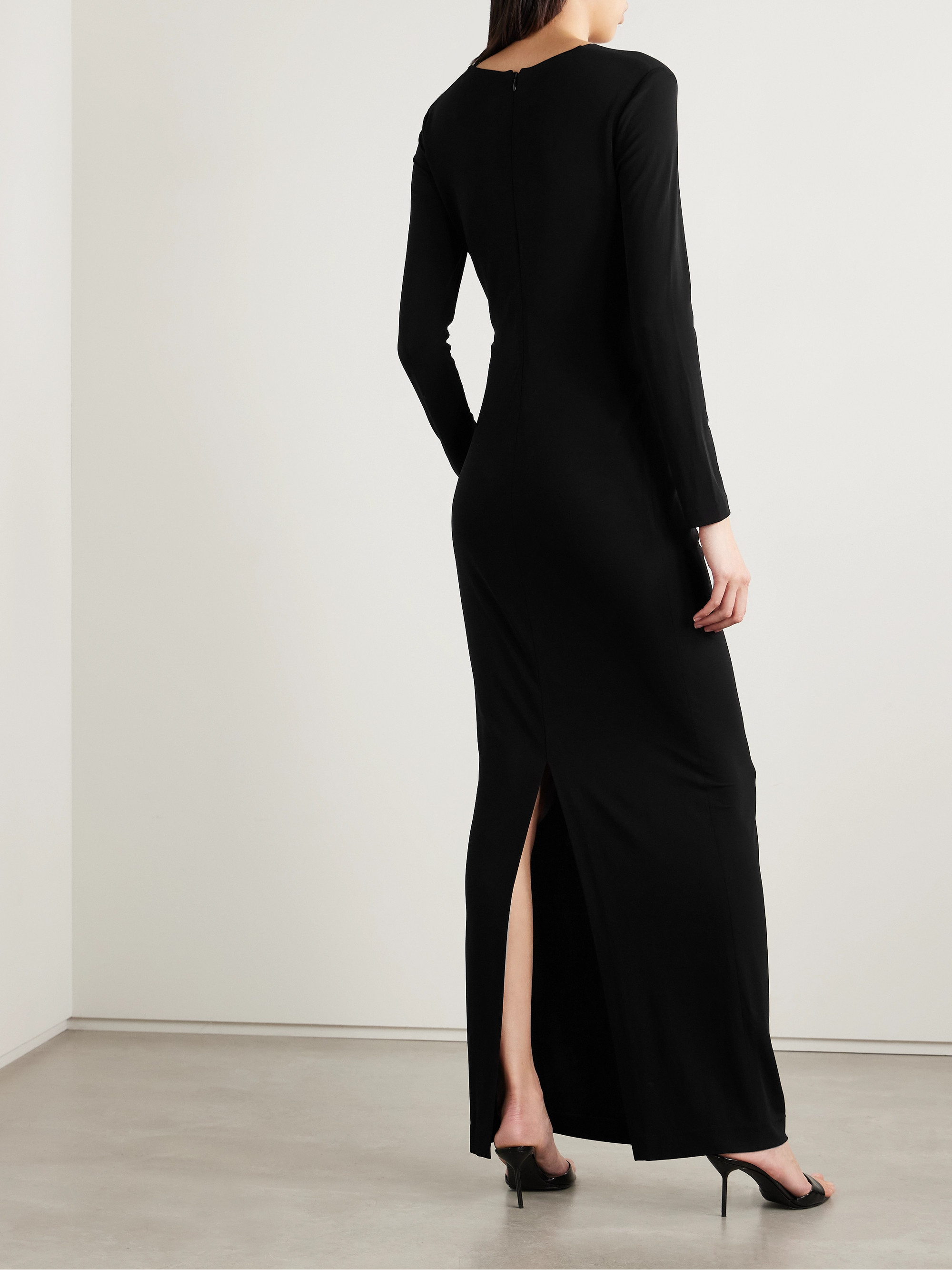 twist-front jersey dress Twist-Front Jersey Surplice Dress