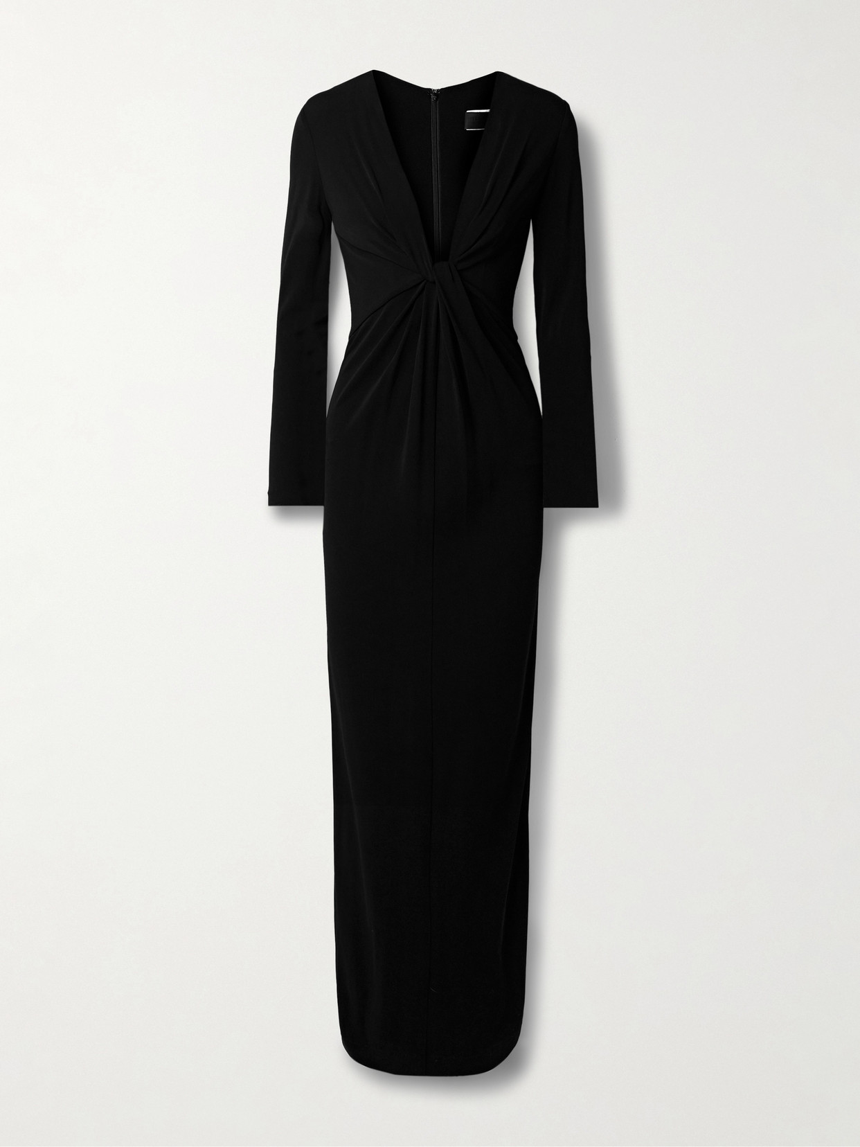 Nili Lotan Tavi Twist-front Jersey Dress In Black