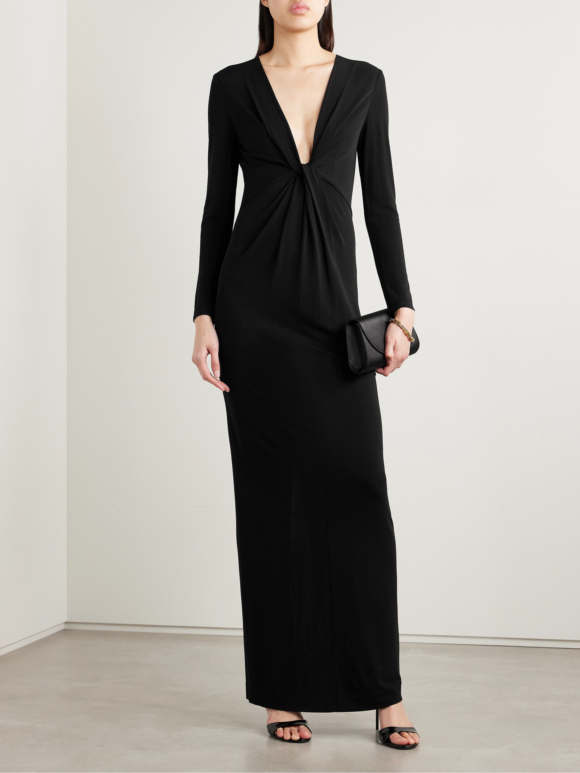 Nili Lotan - Tavi twist-front jersey dress | Plush Nili Lotan - Tavi twist-front jersey dress | Plush