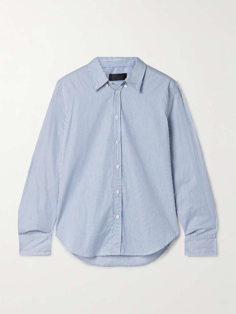 Nili Lotan Dyllan Striped Cotton-poplin Shirt