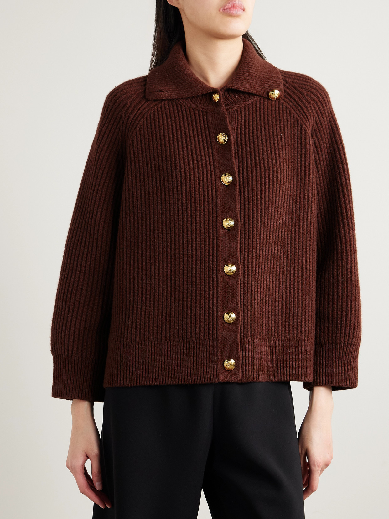 Nili Lotan Deryl Ribbed Cashmere Cardigan