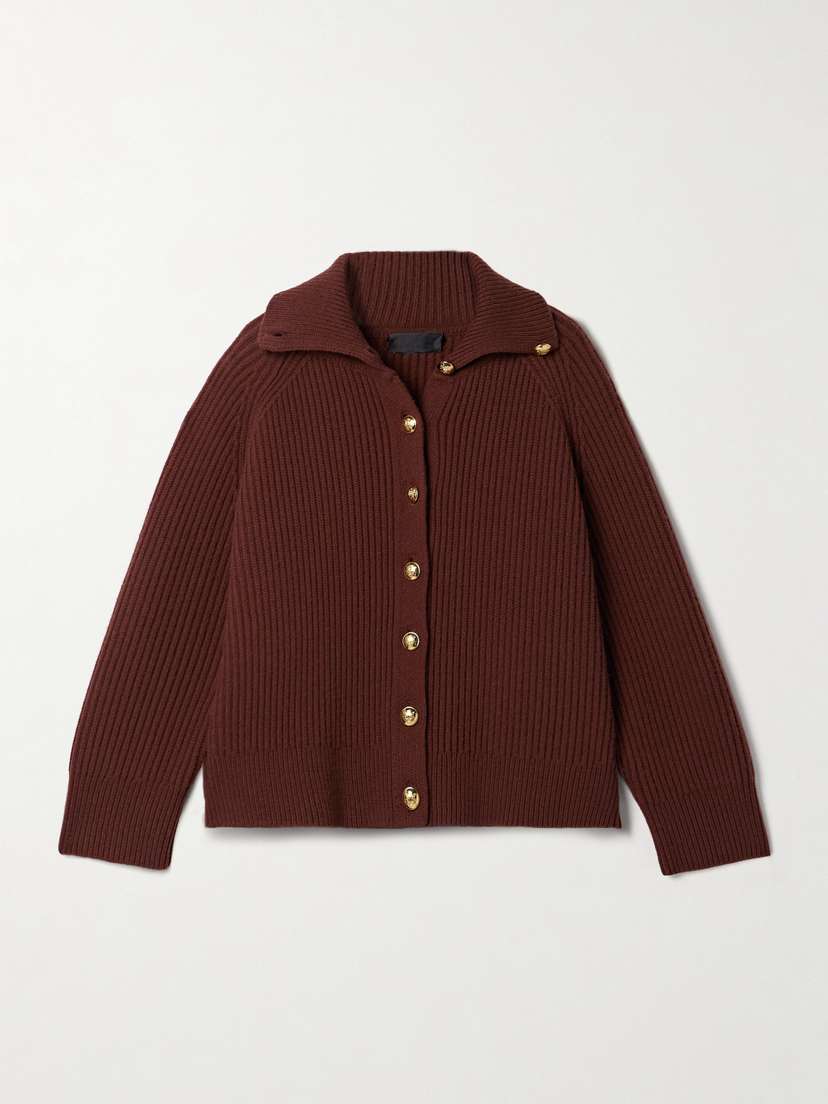 Nili Lotan Deryl Ribbed Cashmere Cardigan