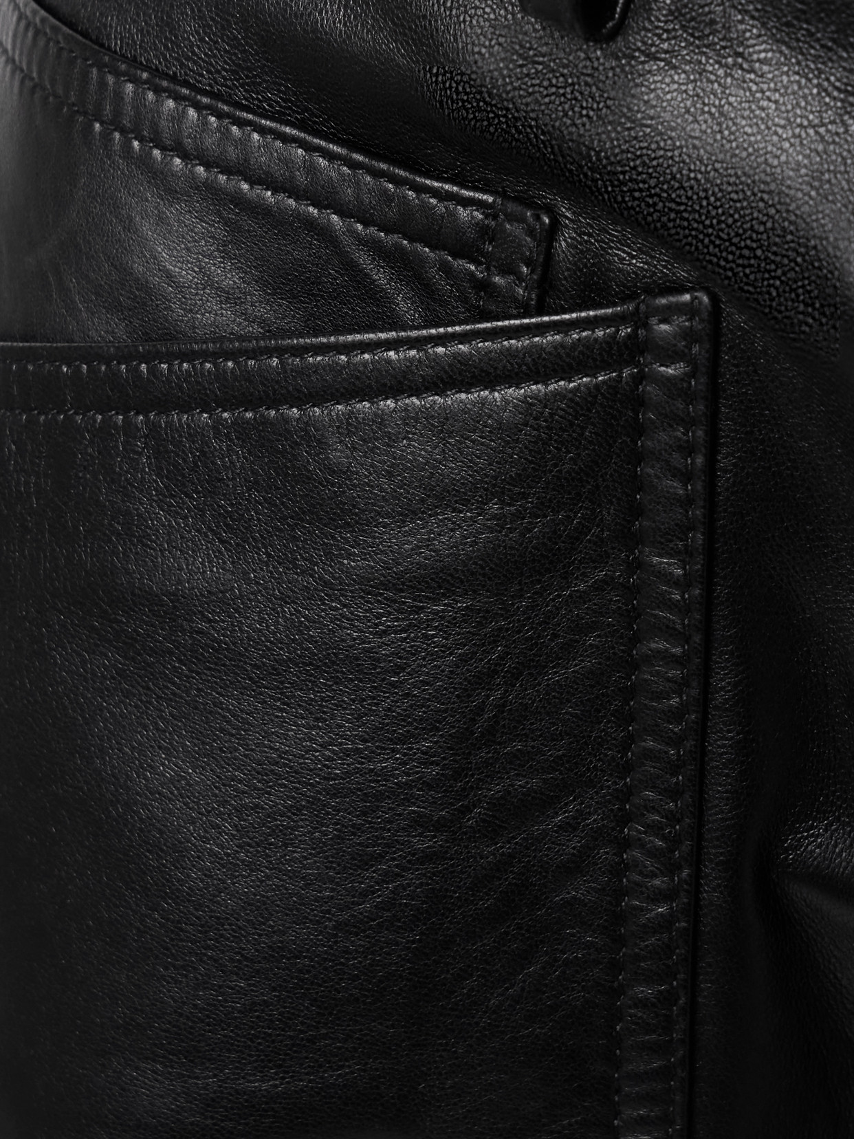Nili Lotan Shon Leather Barrel-leg Pants In Black