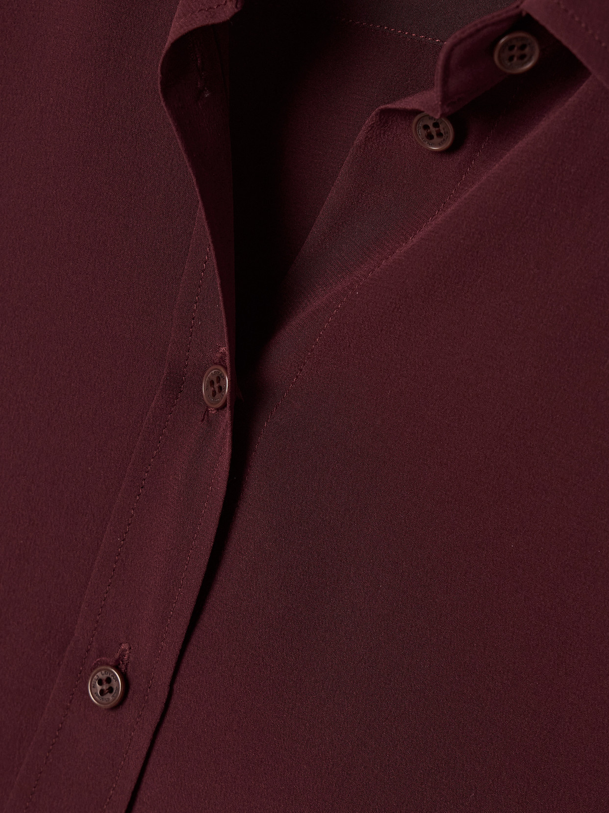 Nili Lotan Gaia Silk Crepe De Chine Shirt In Burgundy