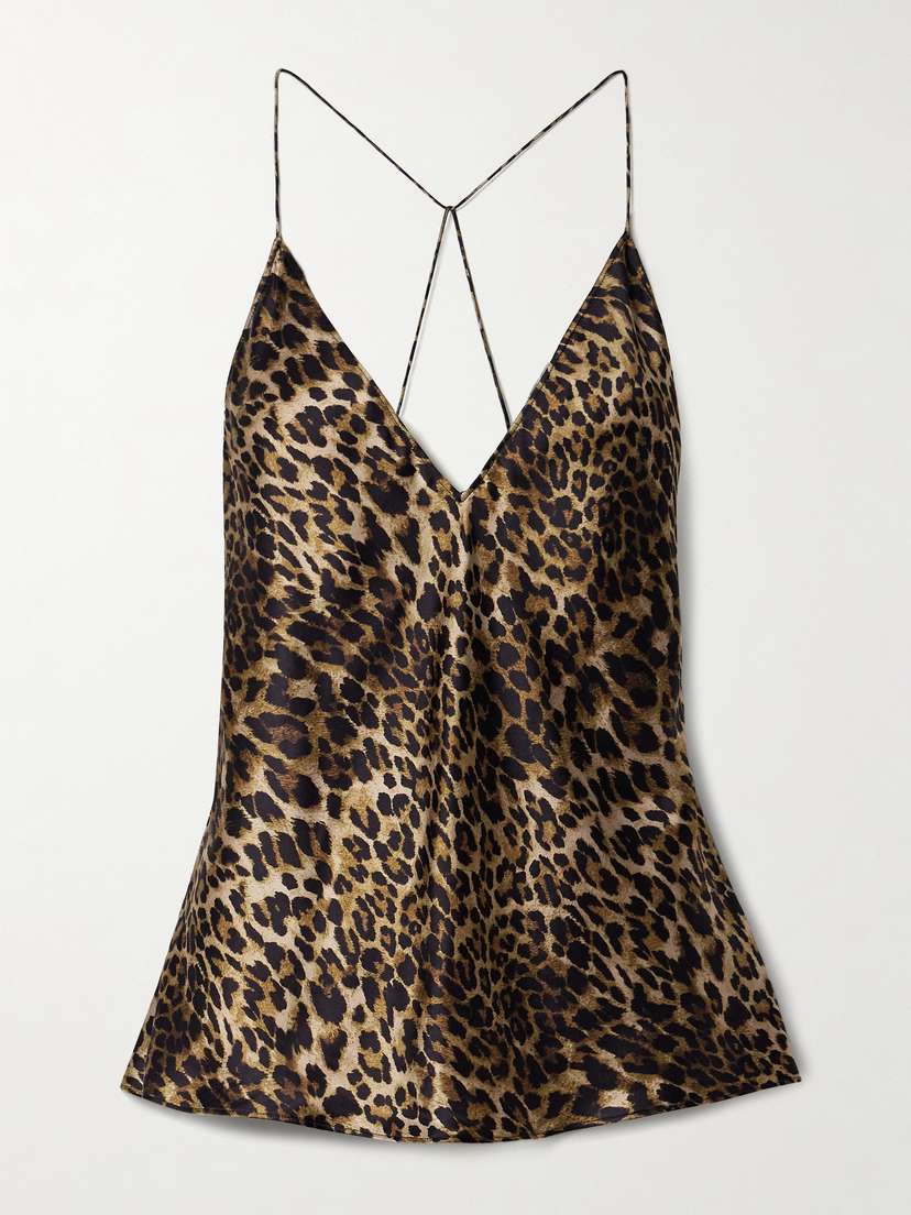 Nili Lotan Emile Leopard-print Silk Camisole