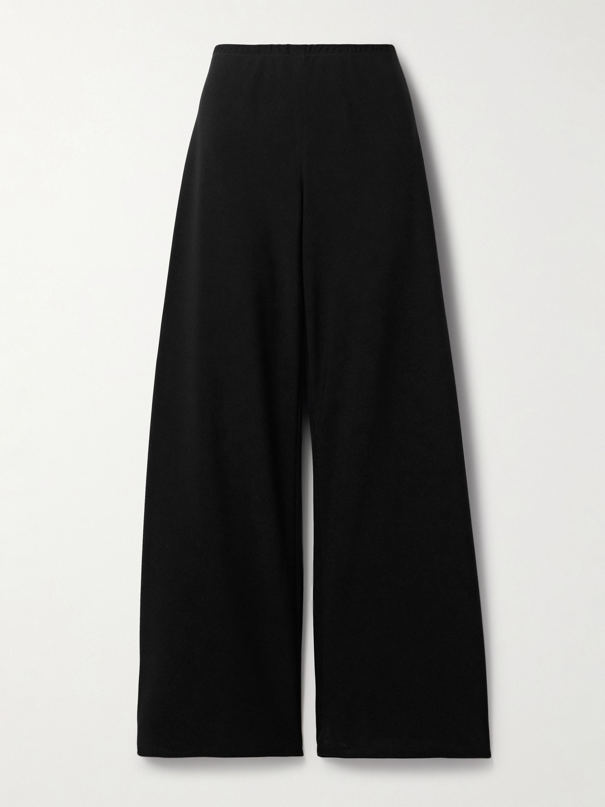 Nili Lotan Marlow Crepe Wide-leg Pants In Black