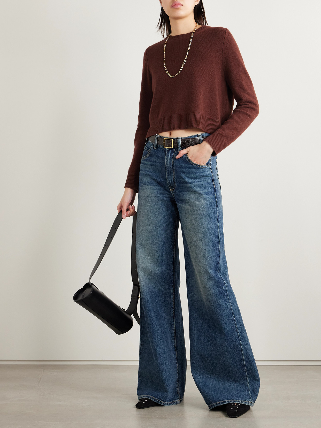 Nili Lotan Venus Cropped Cashmere Sweater