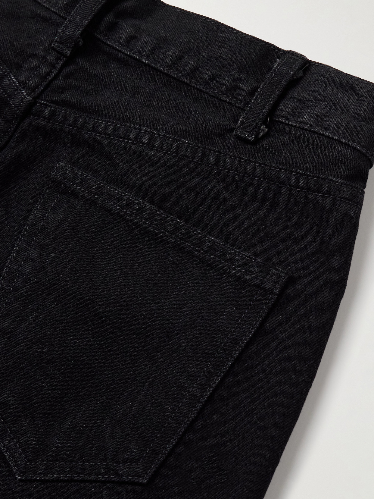 Nili Lotan Calla Frayed High-rise Straight-leg Jeans In Black