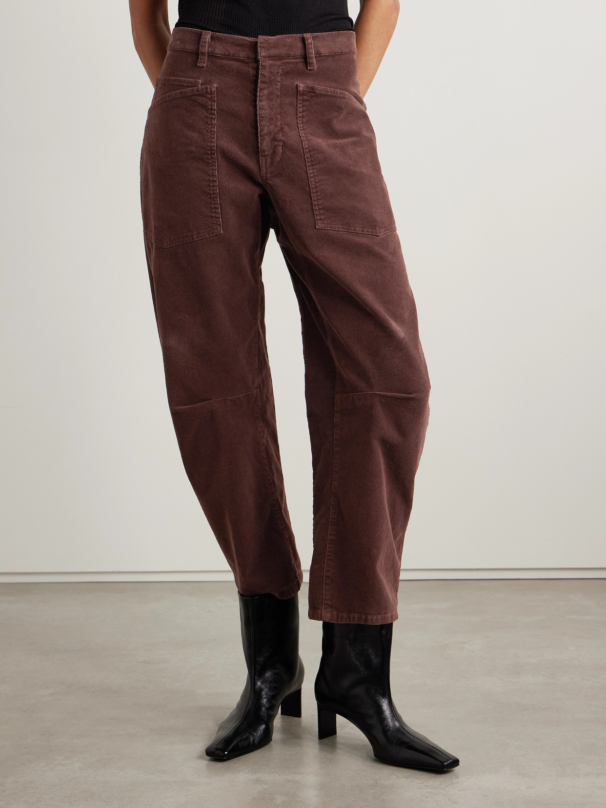 Nili Lotan Shon Cotton-blend Corduroy Tapered Pants