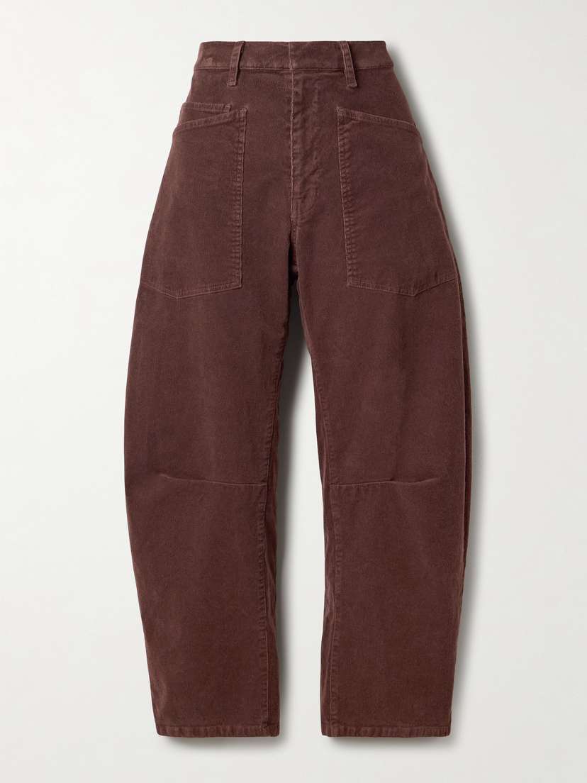 Nili Lotan Shon Cotton-blend Corduroy Tapered Pants