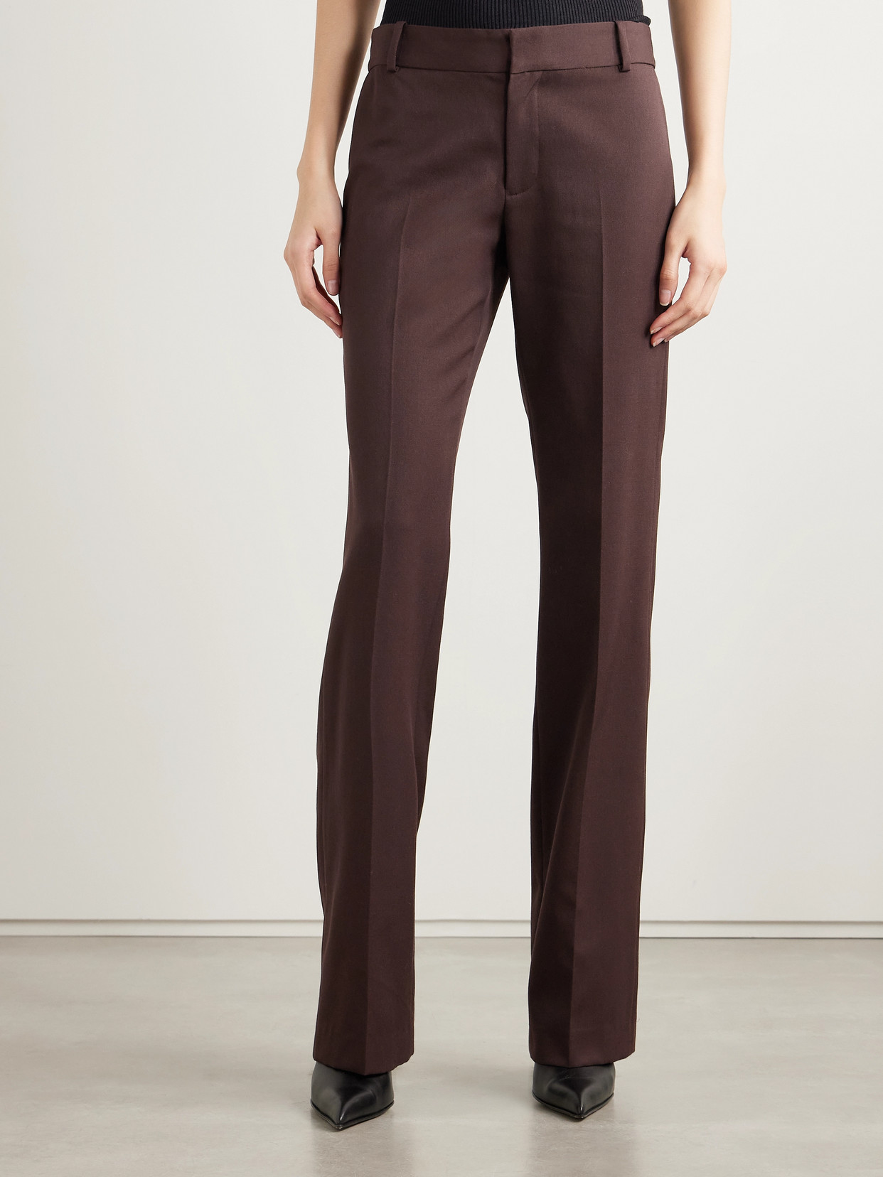Nili Lotan Ivan Wool-twill Straight-leg Pants