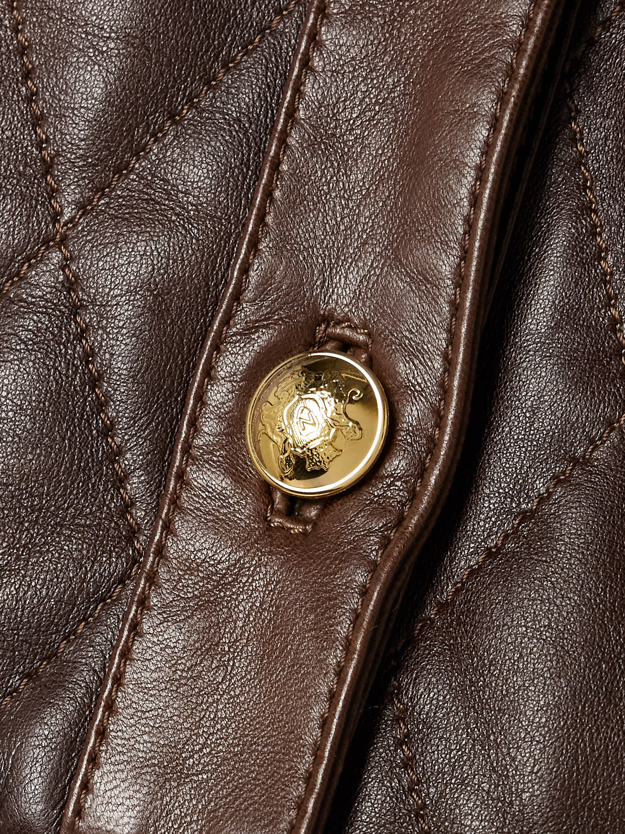 Nili Lotan Amy Cropped Quilted Leather Jacket In Brown