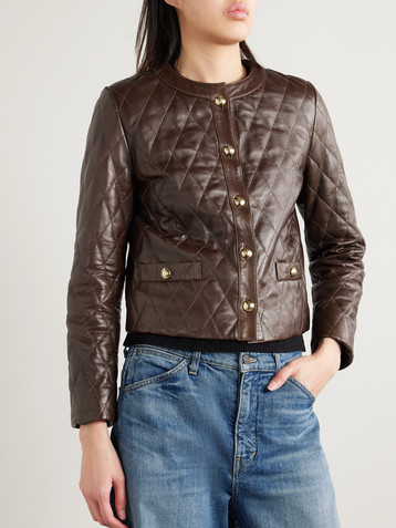 Nili Lotan Amy quilted leather jacket