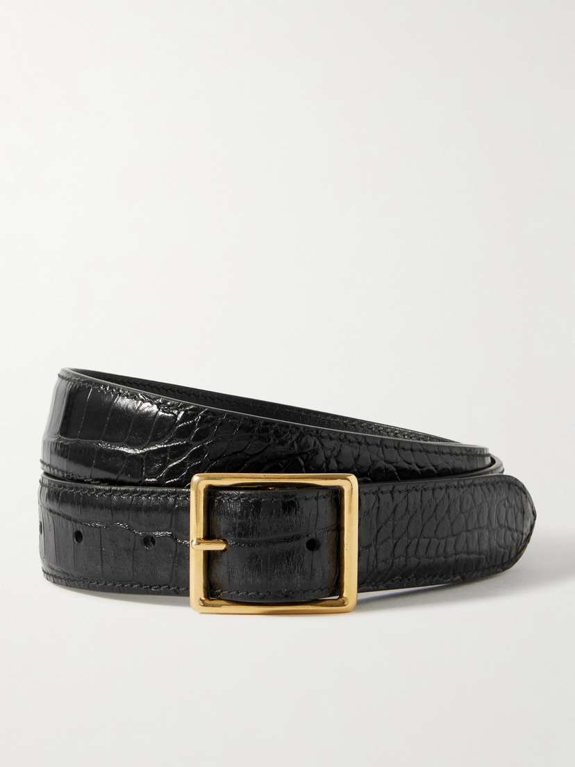 Nili Lotan Gabriele Croc-effect Leather Belt