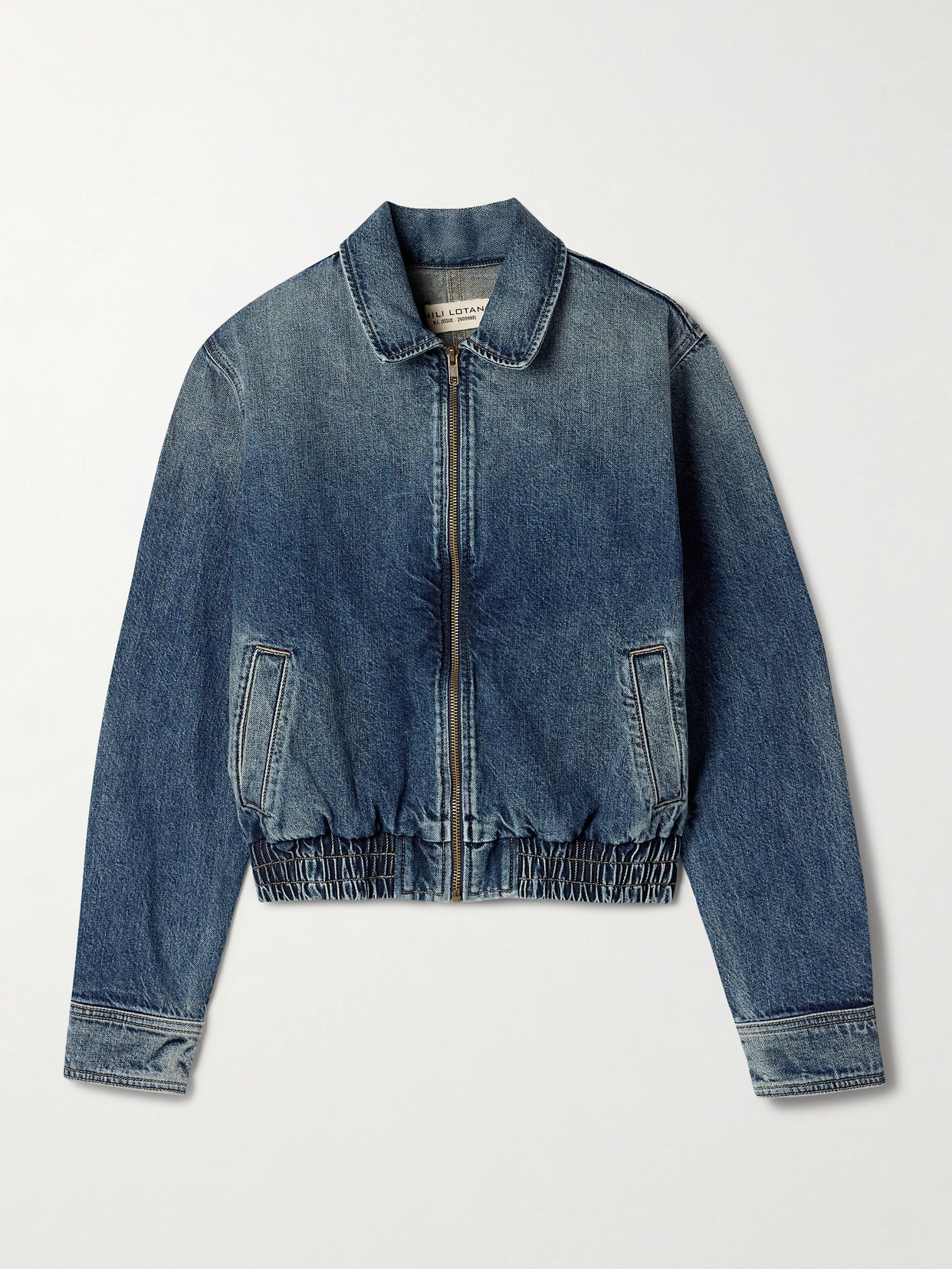 Nili Lotan Najac Denim Jacket Simon Wash In Blue